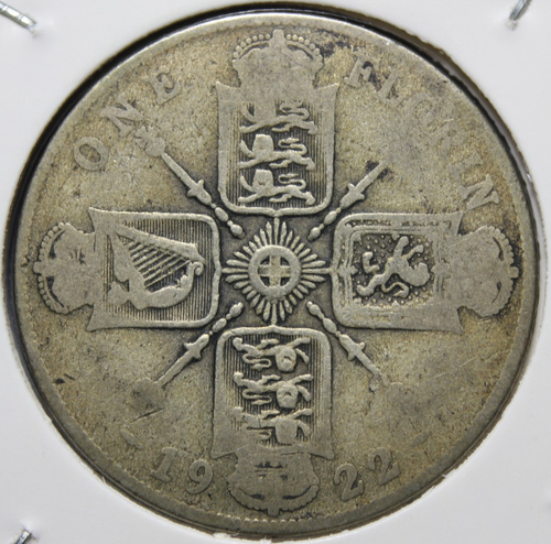 Un florín de plata King George V 1922 - Imagen 1 de 2