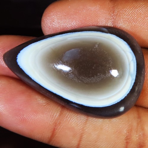 104.75 CT Natural Blue Opal Eye Pear Shape Cabochon Gemstone 29x44x13 mm WR360 - Picture 1 of 7