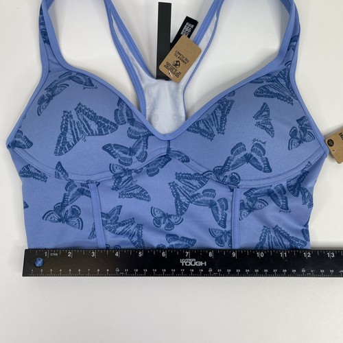Victoria's Secret Pink Active Ultimate Push Up Sports Bra Butterfly Blue Size S - Picture 2 of 6