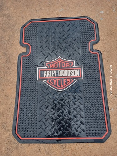 " ARLEY " Harley Davidson Logo Bar & ShieldFront Rubber "Floor Mat" 1 - MAT - Picture 2 of 4