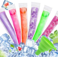 160PCS Disposable Ice Popsicle Mold Bags,BPA Free Freezer Tubes With Zip Lock...