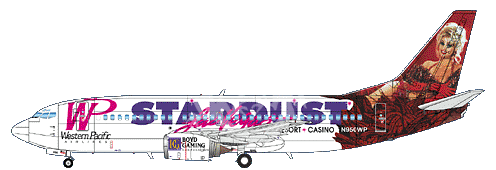 Kalkomania i blaszka do Boeing 737 Western Pacific Airlines "Stardust" - Bild 4 von 6