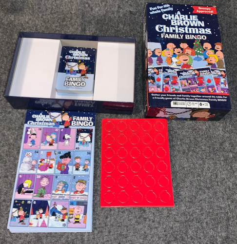 PEANUTS  A CHARLIE BROWN CHRISTMAS FAMILY BINGO GAME  NEW IN OPEN BOX - Picture 3 of 7