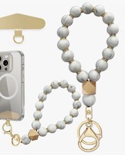 Silicone Beaded Phone Strap, Wristband Phone Strap with Tether Tab, Hands-Free