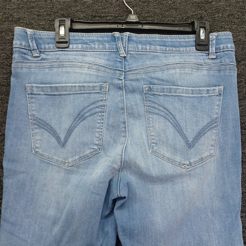 Democracy Jeans Womens Size 12 Blue Denim Ab Technology Stretch 10" Rise - Picture 5 of 7