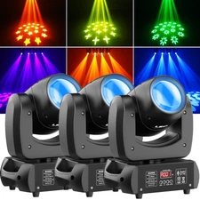 150W 18Prism LED Moving Head Light RGBW Gobo Beam Stage Lighting DJ DMX w/Case