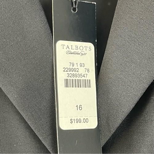 Giacca blazer donna Talbots 16L nero misto lana due bottoni nuova con etichetta - Foto 7 di 13
