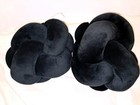 2pcs Black Throw Pillow Set Plush VERY Soft Round Knot Cushion NEW Modern Velvet
