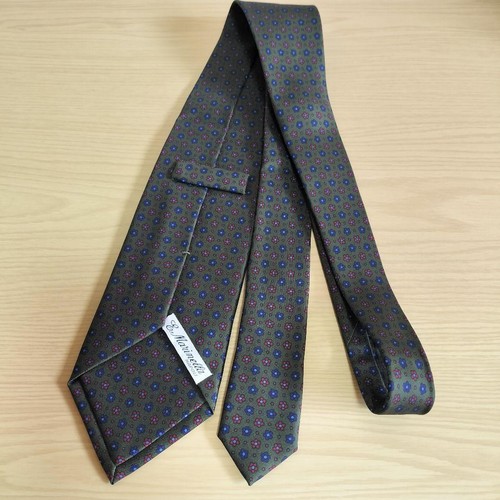 E.MARINELLA Naples Mens Luxury Silk Tie Necktie Neck Multicolor High-End NAPOLI - Picture 7 of 10