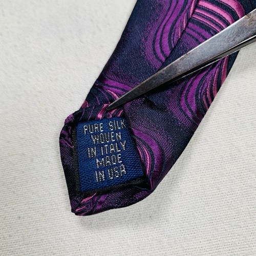 Brooks Brothers Makers Krawatte Herren lila Zickzack reine Seide Krawatte Made in USA - Bild 7 von 9