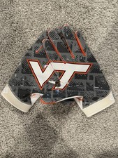 Nike Virginia Tech Hookie Rare Brick Football Gloves Size 3XL Game Used Worn