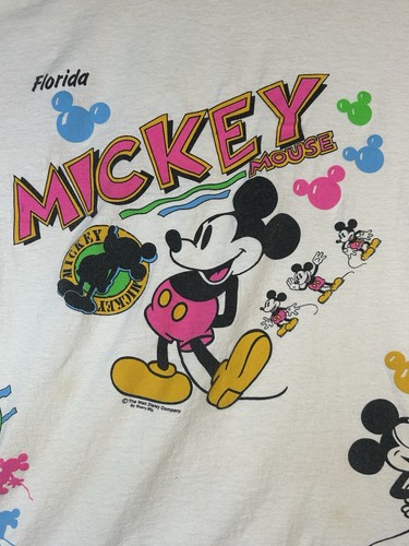 Vintage 80s Disney Mickey T Shirt Double Sided Florida Size 2XL Single Stitch - Picture 3 of 17