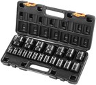 VEVOR 19-Piece 1/2" Impact Drive Socket Set SAE 6-Point Wrench Tools