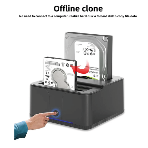 Clonage HDD sans PC : Dock Double Baie Universel, USB 3.0, 16 To, Veille - Picture 8 of 33