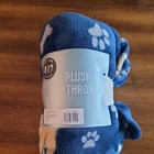 WAYLAND SQUARE PLUSH THROW GRAY WHITE THROW BLANKET 50" x 60" - BRAND NEW