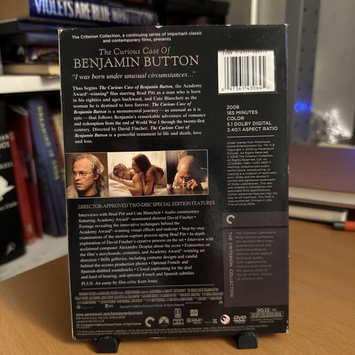 THE CURIOUS CASE OF BENJAMIN BUTTON - Criterion Collection #476 DVD - Slipcover - Picture 2 of 7