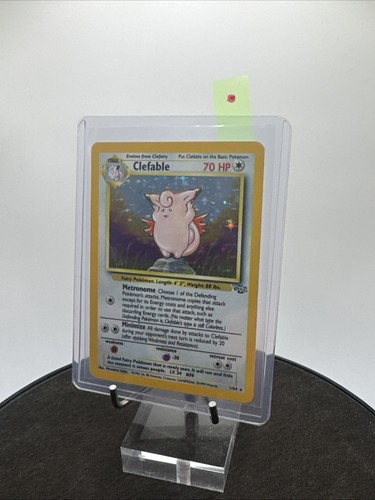 Pokémon TCG Clefable Jungle 1/64 Holo Unlimited Holo Raro Prima Edizione - Foto 24 di 24
