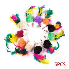 5Pcs Cat Toy Mice Cat Toy Cat Mice Toy Kitty Chewing Toys Stuffed Animal for