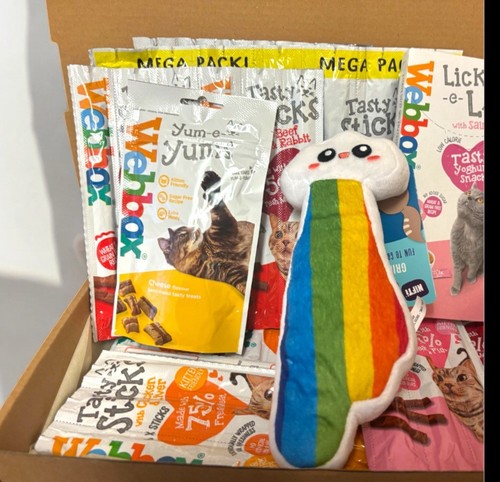 Webbox Cat Treat & Toy Hamper – Purrfect Gift Box for Cats - Picture 1 of 8