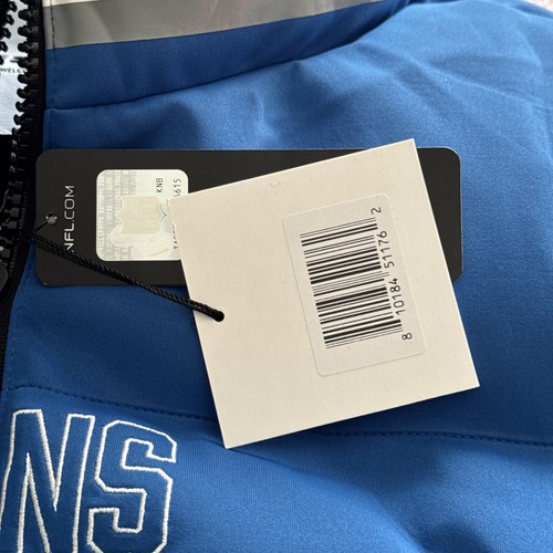 NWT Men's XL Off Season NFL Detroit Lions Amon-Ra St. Brown Puffer Jacket Blue - Picture 12 of 22