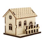 1Pc Christmas Mini House Mini Landscape Decor Wooden House Decor