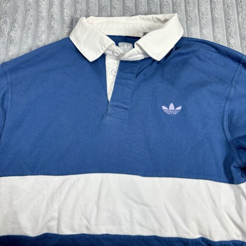 Camisa Polo Adidas Originales X Nora Talla XSpequeña Azul Rosa Skateboarding Retro - Imagen 12 de 13