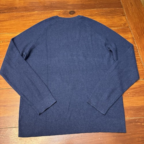 Mizzen + Main Mens Size XL Cassady Crewneck Sweater In Medieval Blue Heather - Picture 10 of 10