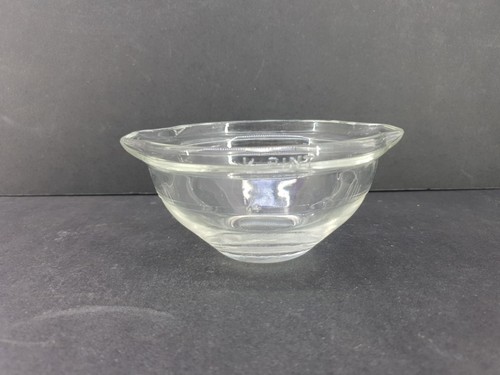 Vintage Clear 'Pyrex' Cinderella Mixing Bowl Tiny 1/2 Pt Rare 14cm Unbranded - Picture 2 of 8