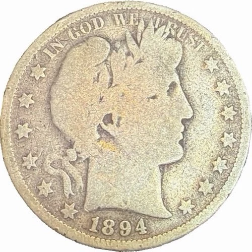 1894 Barber Half Dollar Good Details Key Date ++