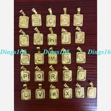 18K Gold Filled 26 Letter Initial Bar Pendant Necklace of different Type/Length