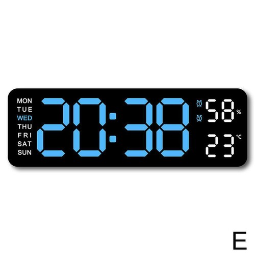 With Calendar Date Temperature LED Large Display USB Al GTR8 Digital Clock T1K2 - Picture 19 of 22
