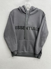 Fear of God Essentials Pullover Hoodie Dark Gray Size Small Authentic