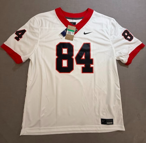 Georgia Bulldogs McConkey #84 Nike Fußball Trikot Herren XL Weiß Kurzarm.