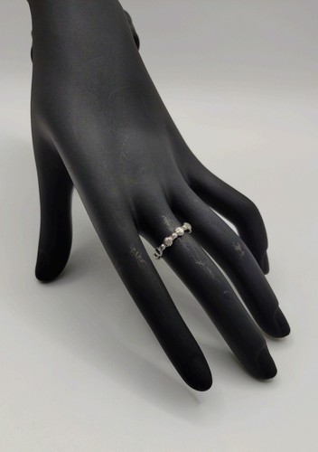 PANDORA Sterling Silver Beaded Seashell Band Ring Size 52 198943C00 BOXED - Picture 14 of 16