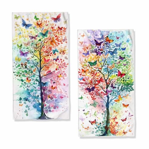 Butterfly Kitchen Dish Towels Watercolors Forest Birds Dish Towels Hand Towels - Bild 1 von 7