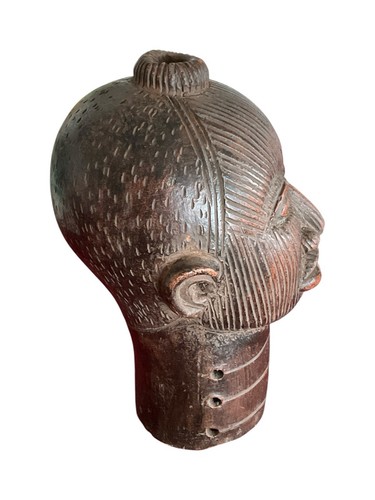 OBA IFE NIGERIA Patinated Benin Kings HEAD Vintage Terracotta African Art - Picture 6 of 14