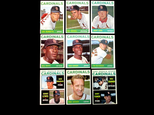 1964 TOPPS..ST LOUIS CARDINALS TEAM SET...NM  AVG..GIBSON, UECKER, BOYER ,FLOOD+ - Picture 1 of 6