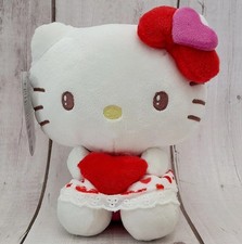 Authentic 8" Hello Kitty Plush With Heart Sanrio NWT Stuffed Animal