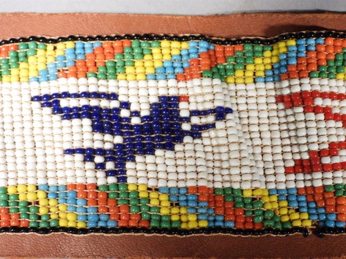3 Stk. Vintage Indianer Indianer Handelsposten Perlen Medizin Tasche Gürtel Schärpe  - Bild 14 von 23