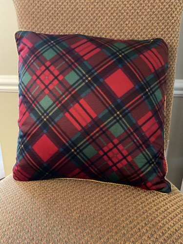 Ralph Lauren Destry Tartan Throw Pillow Cover Only Square 16 x 16” EPOC