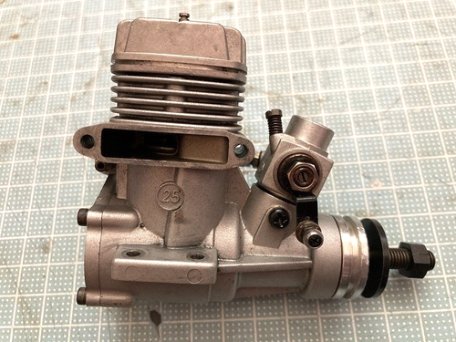O.S. Moteur lumineux MAX-25FX 4.07cc 2 cycles sans silencieux, utilisé pour avion R/C - Photo 2/4