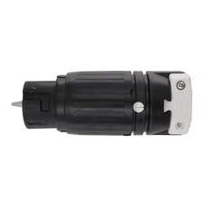 Heavy Duty Black White Twist Lock Connector 250V 3 Pole 4 Wire Non NEMA