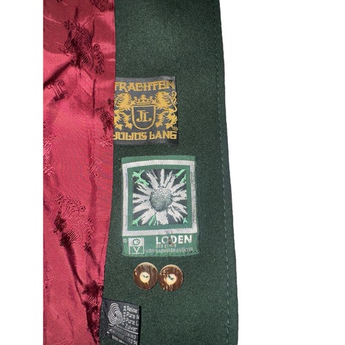 Vintage Loden Green 100% Wool Midi Overcoat Size L (23) – Classic Winter Coat - Picture 12 of 13