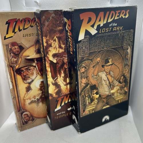 The Indiana Jones Trilogy VHS 3-Tape Set 1989 - Picture 5 of 17
