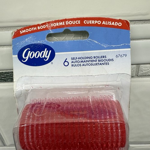 Rodillos autoportantes Goody Red 2003 rizadores 6 piezas cuerpo liso nuevo stock antiguo - Imagen 2 de 7