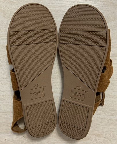 Sandalias Toms Calipso Talla 8 Marrón Gamuza Con Cordones Gladiador Boho Festival Hippie - Imagen 11 de 14