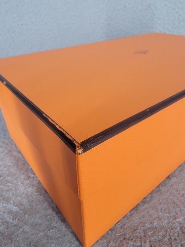 Hermes Authentic Shoe Box Orange Empty Gift Box 11in*6.25in*4in With Ribbon - Picture 13 of 20