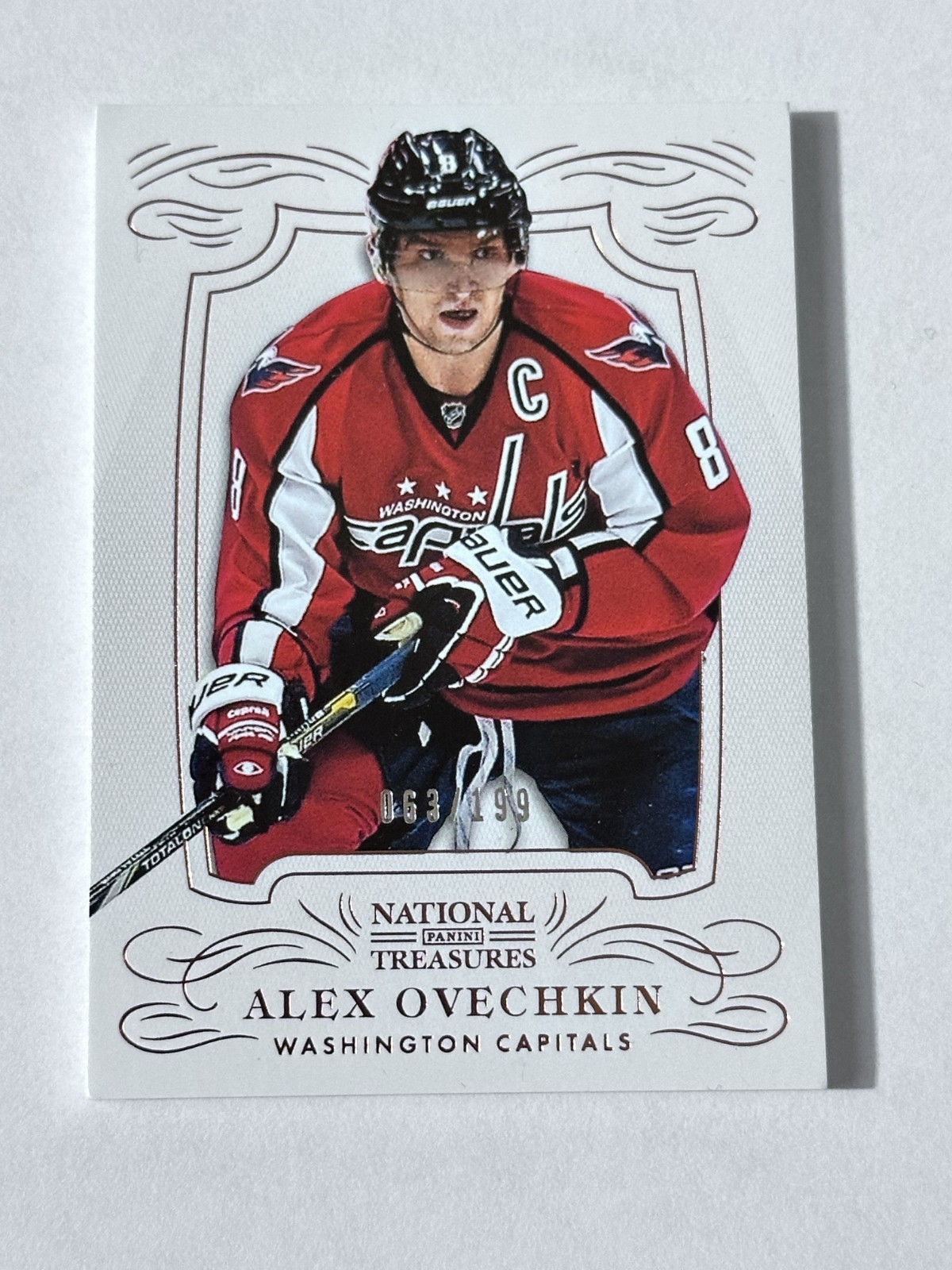 2013-14 National Treasures Alex Ovechkin #63/199 All Time Goals Record