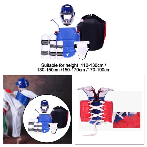 6Pcs Karate Sparring Gear, Full Protection Boxing Body Protector for Adults - Picture 1 of 34