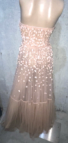 Elisabetta Franchi Crystal Embroidered Pink Long Maxi Gown Dress US 0 2 / IT 38 - Picture 5 of 5